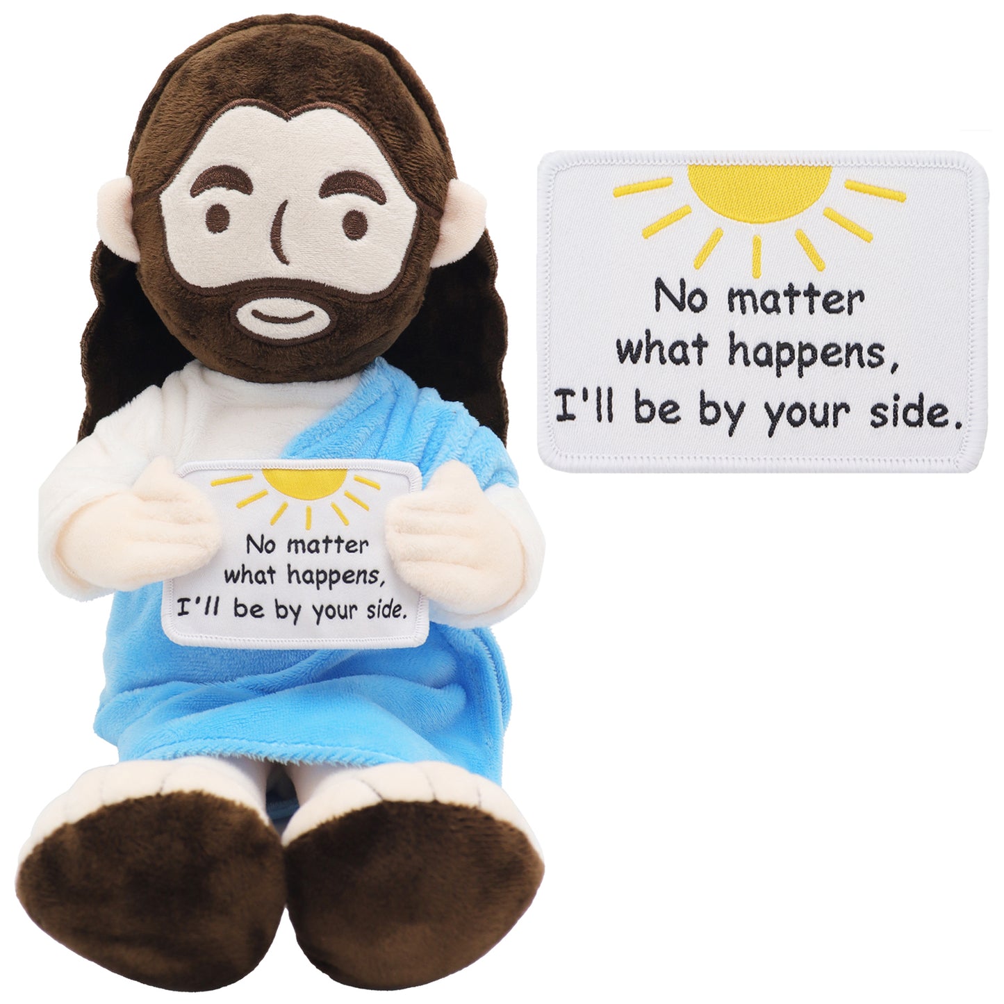 Blue Positive Jesus Plush Toy