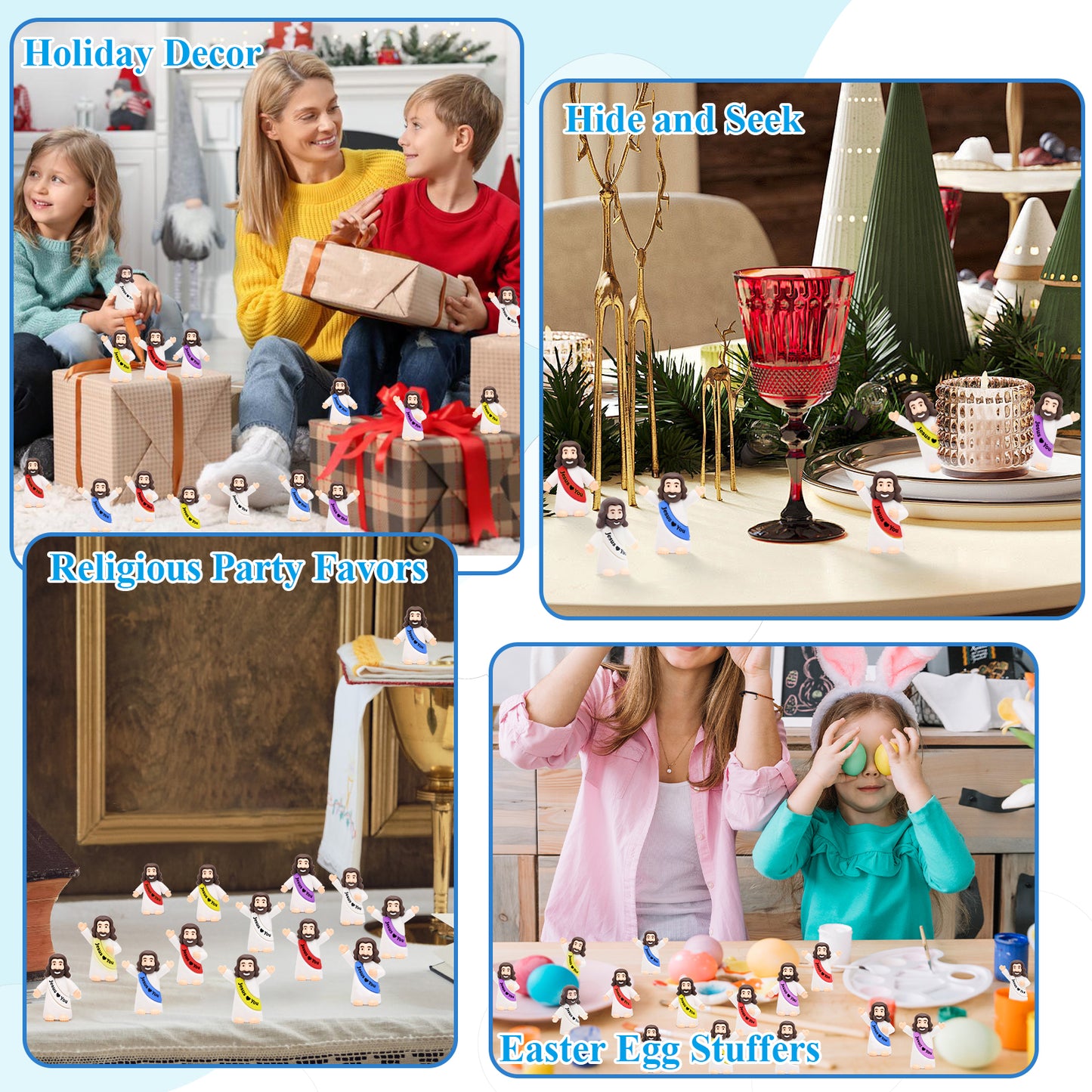 Mini Jesus Figurines- 5 Colors & 3 Poses