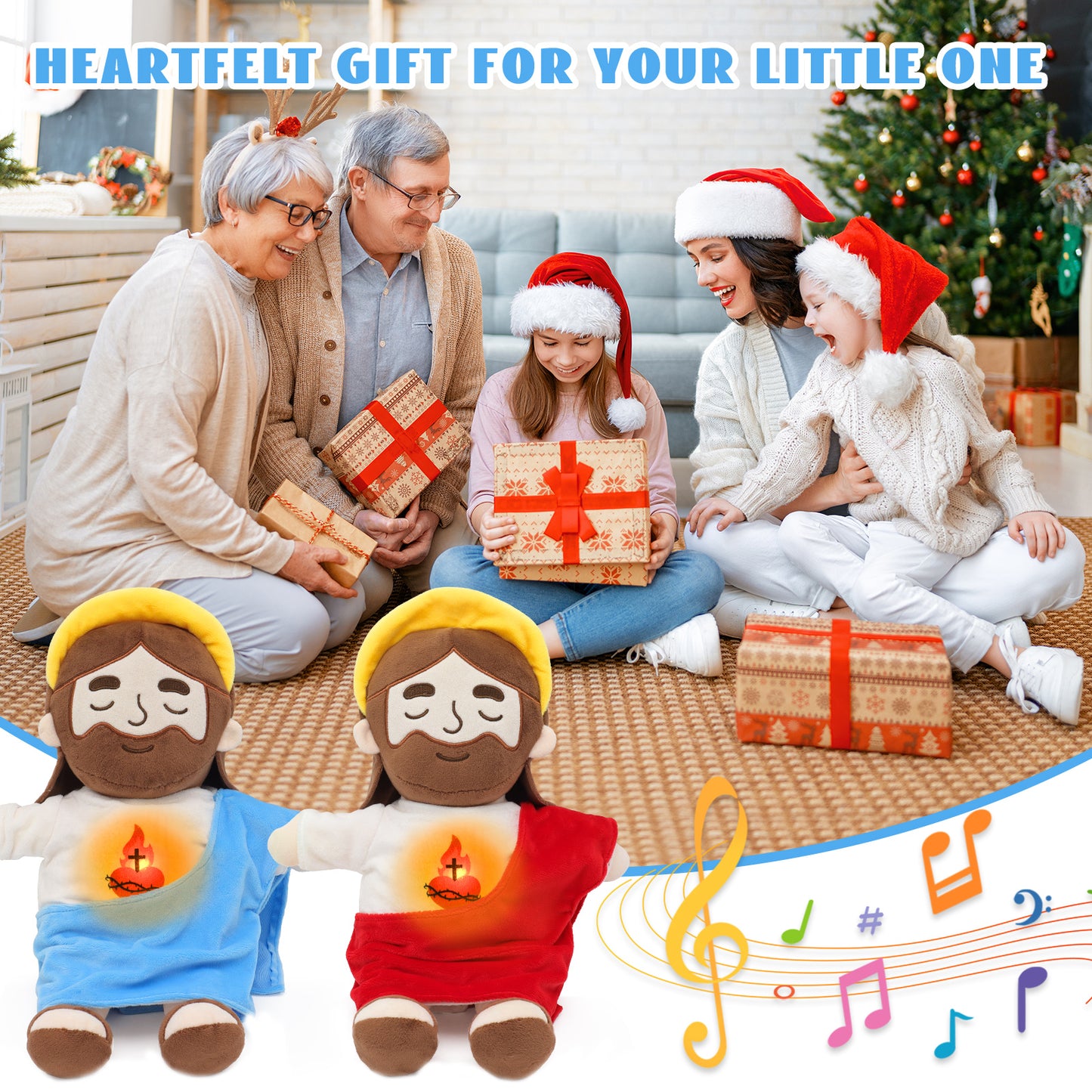 Breathing Jesus Plush Toy with Yellow Halo