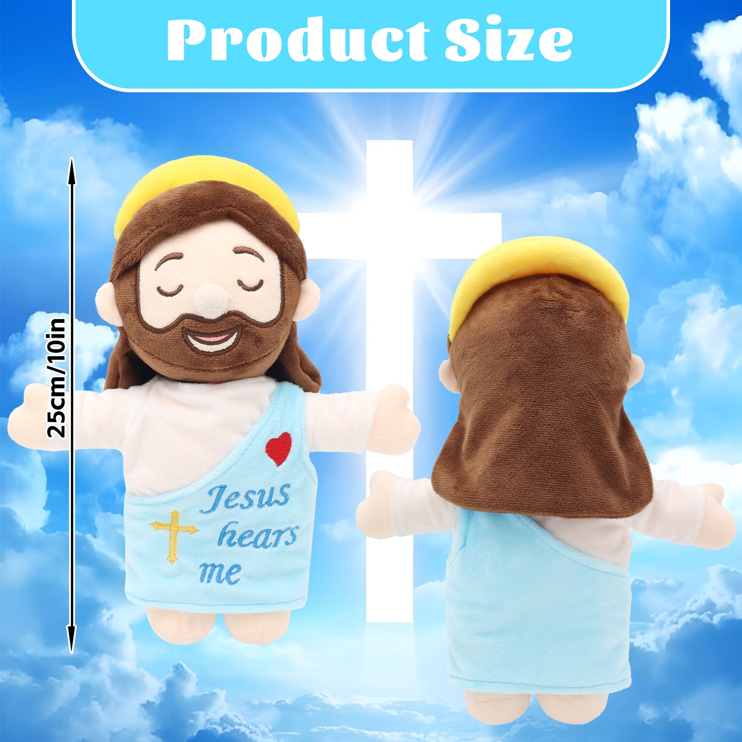 Cute Jesus Plush Toy with Halo