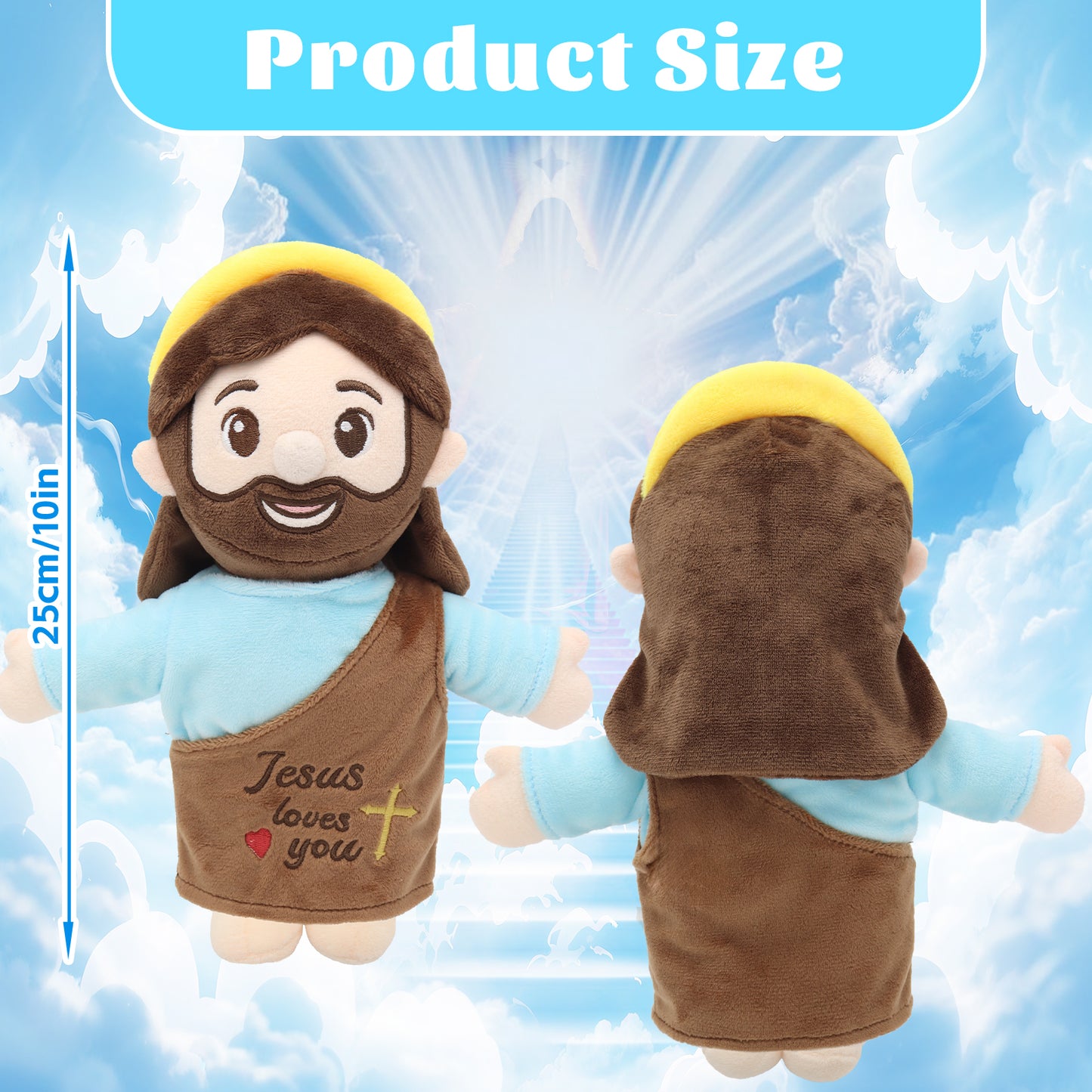 Cute Jesus Plush Toy with Halo