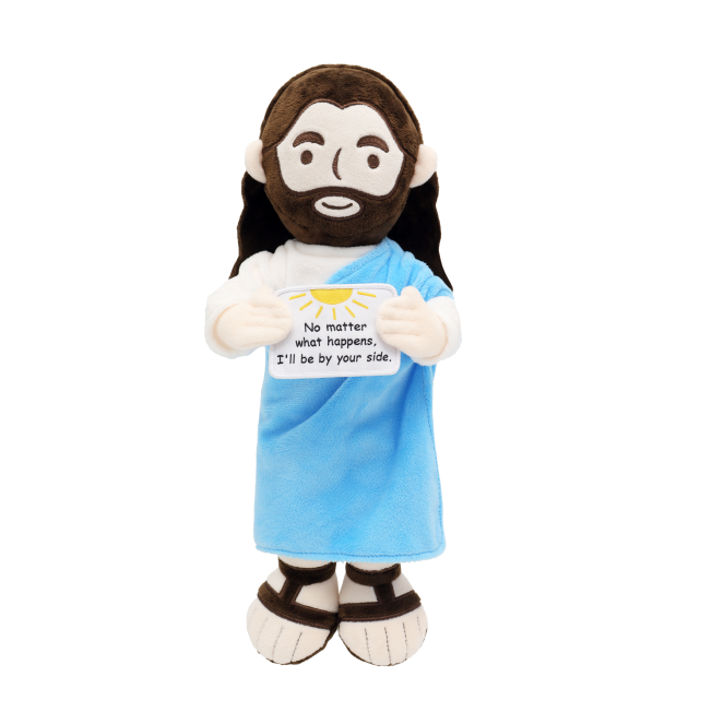 Blue Positive Jesus Plush Toy
