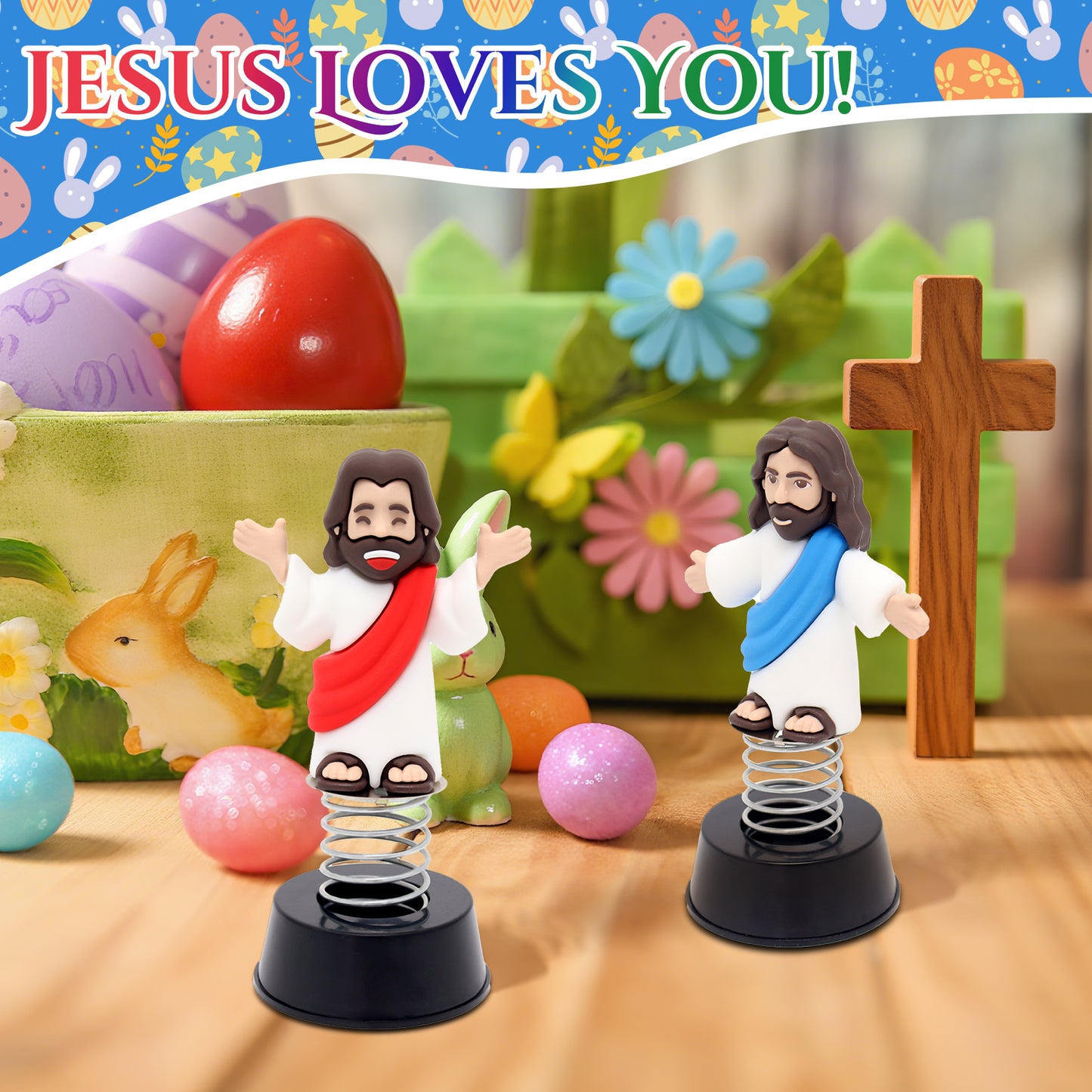 Bobblehead Jesus Figurine with Base
