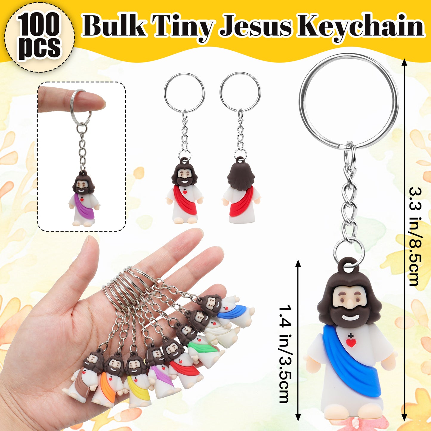 Mini Jesus Figures Keychain