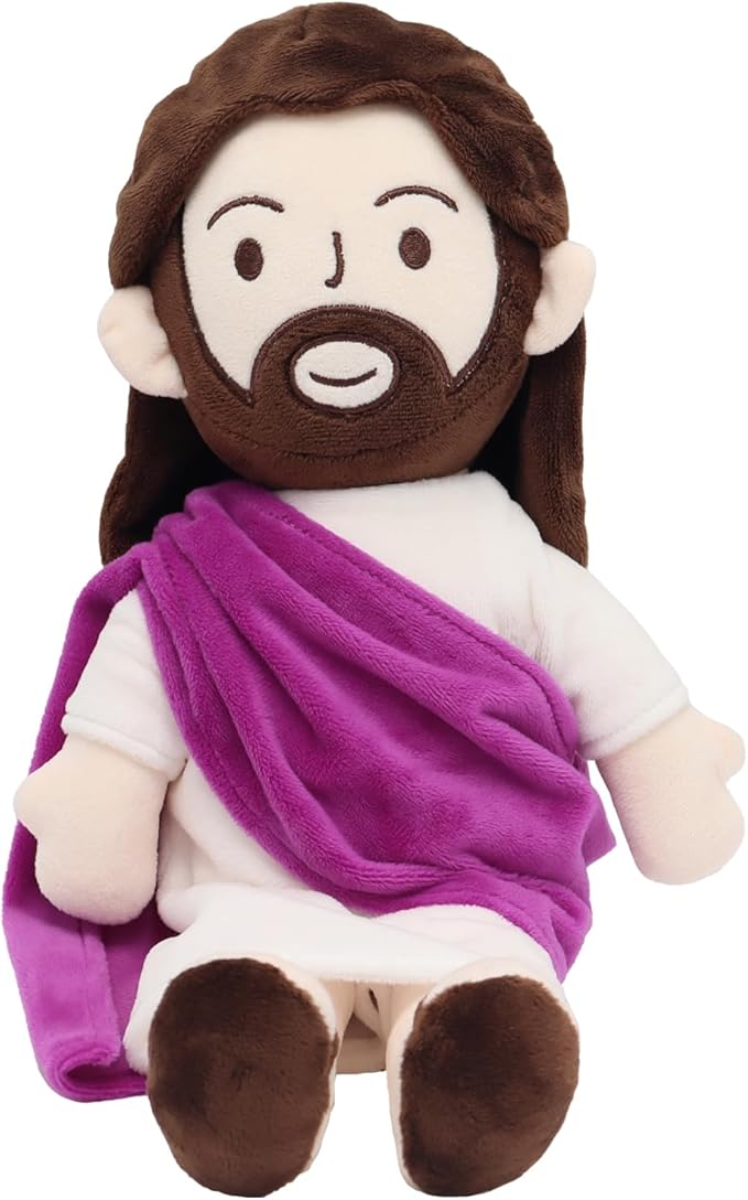 Jesus Plush Toy - Purple/Red/Blue
