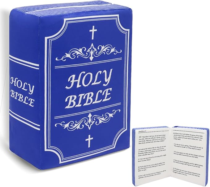 Holy Bible Book Plush Pillow-Blue