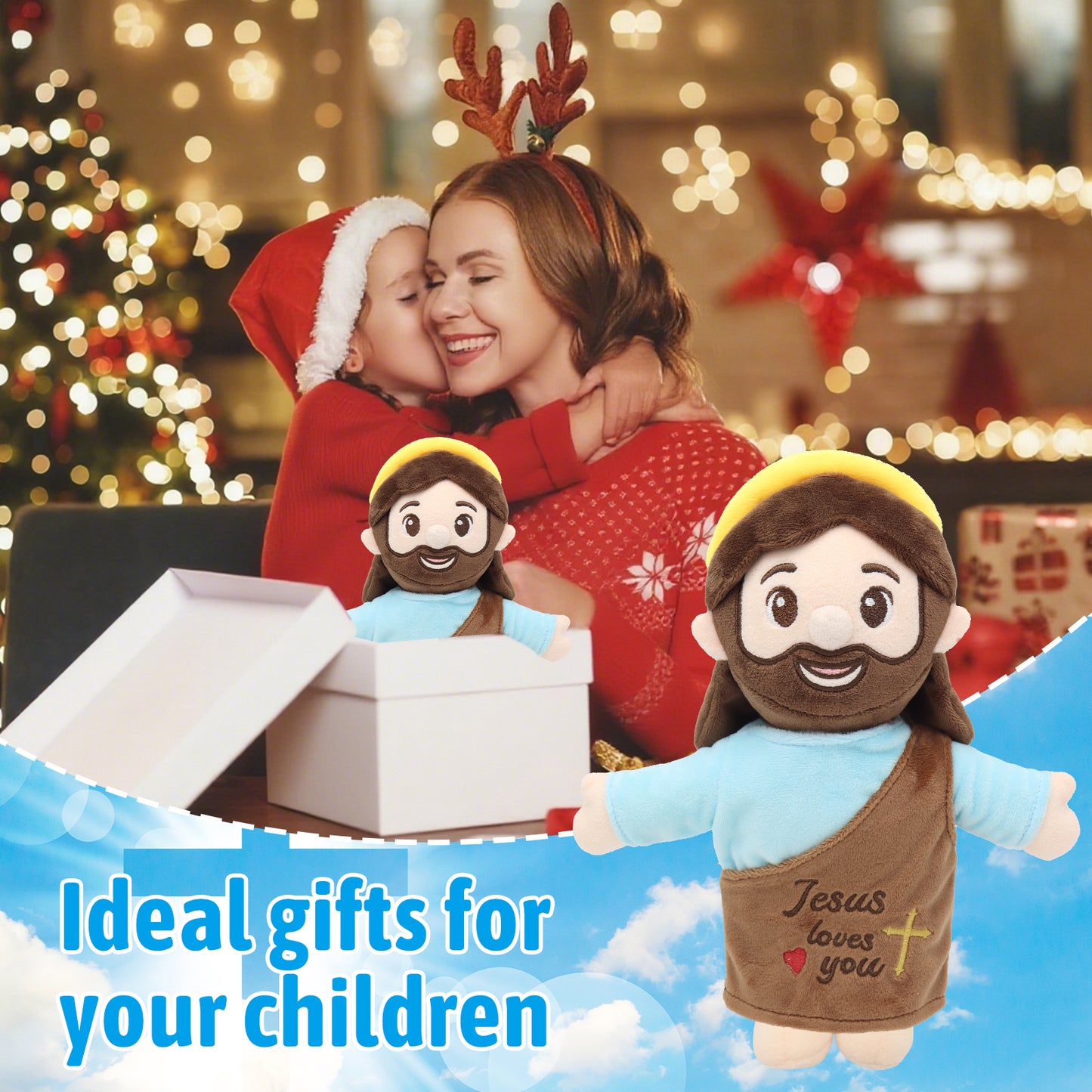 Cute Jesus Plush Toy with Halo