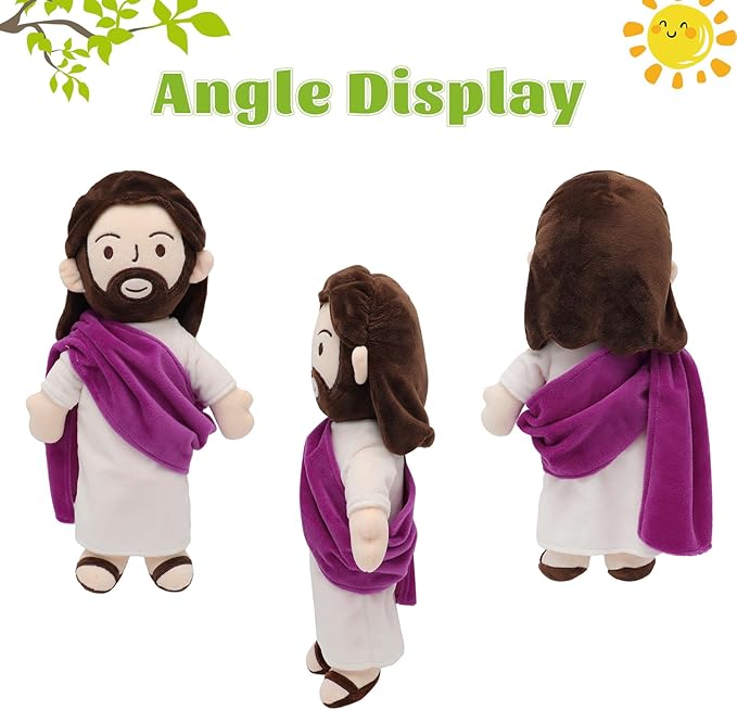 Jesus Plush Toy - Purple/Red/Blue