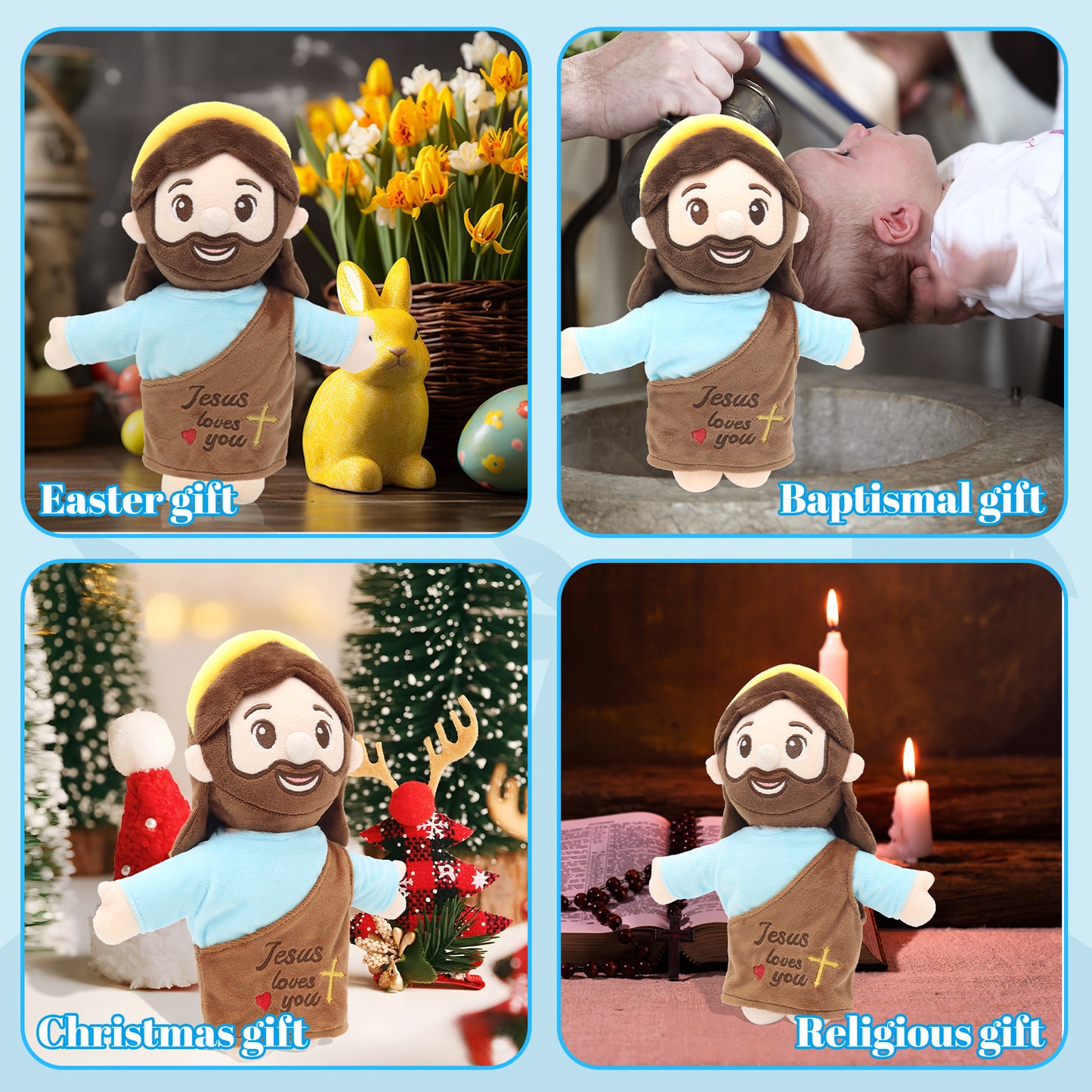 Cute Jesus Plush Toy with Halo