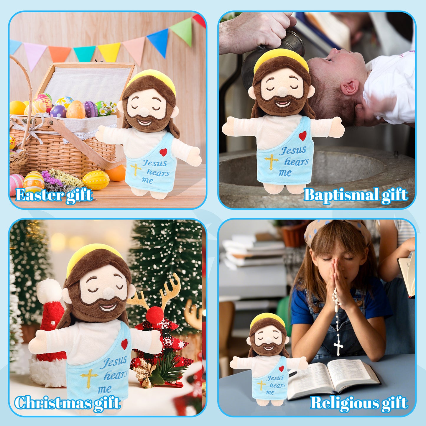 Cute Jesus Plush Toy with Halo