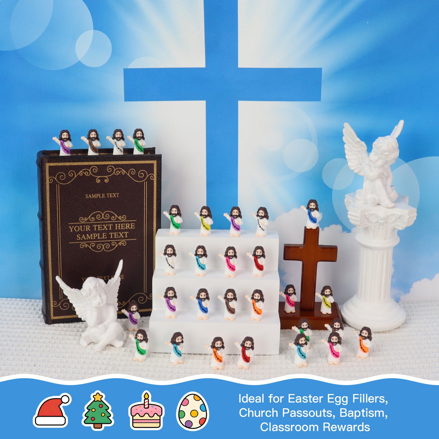 Tiny Jesus Loves You Figures