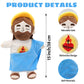 Breathing Jesus Plush Toy with Yellow Halo - Blue