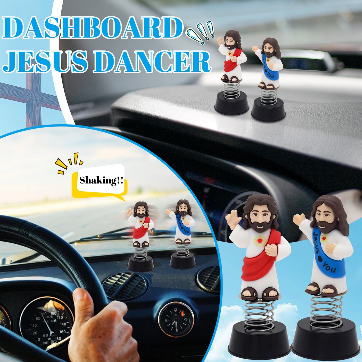 Jesus Bobblehead with Smile Face