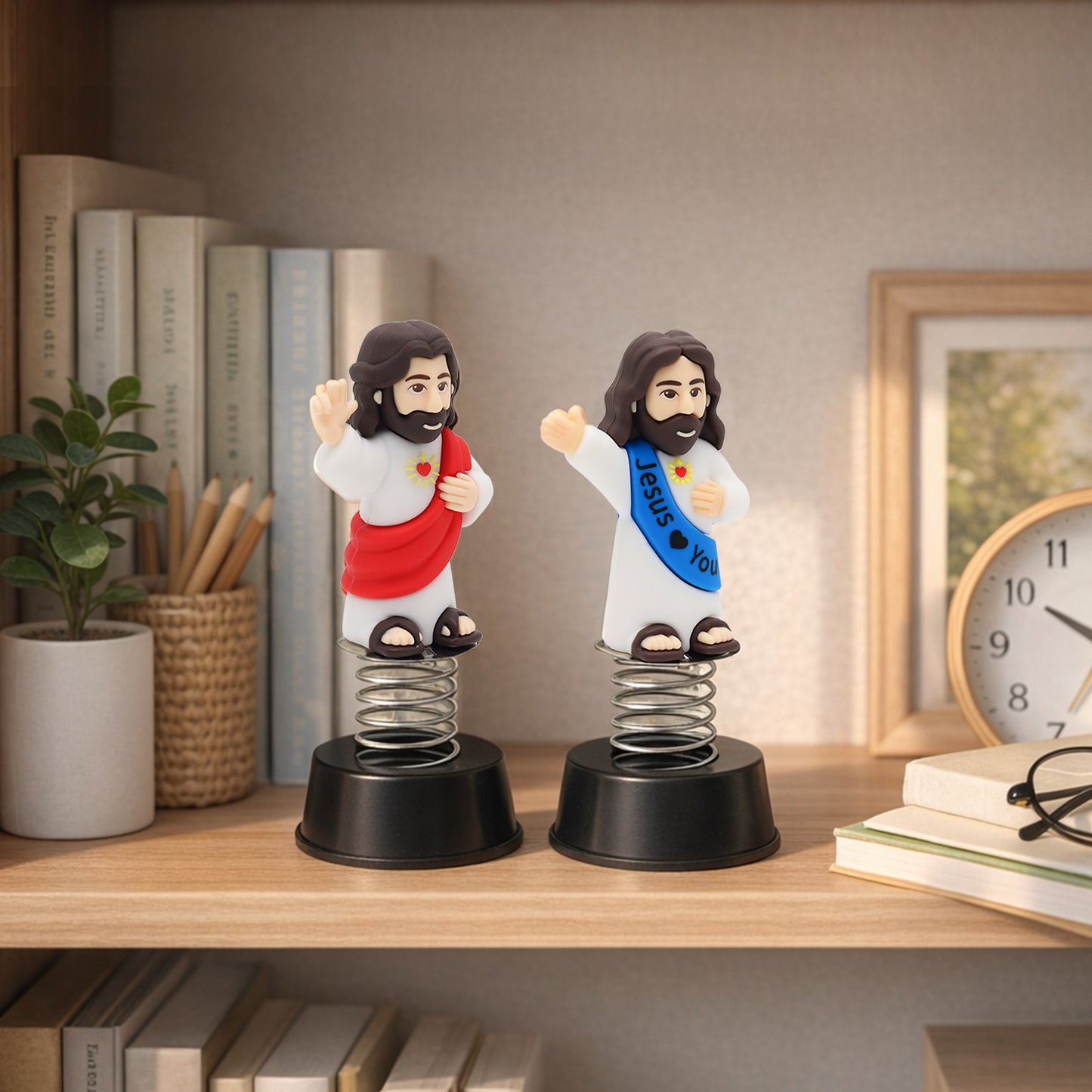 Jesus Bobblehead with Smile Face