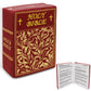 Holy Bible Pillow with Leaf Cover - Red