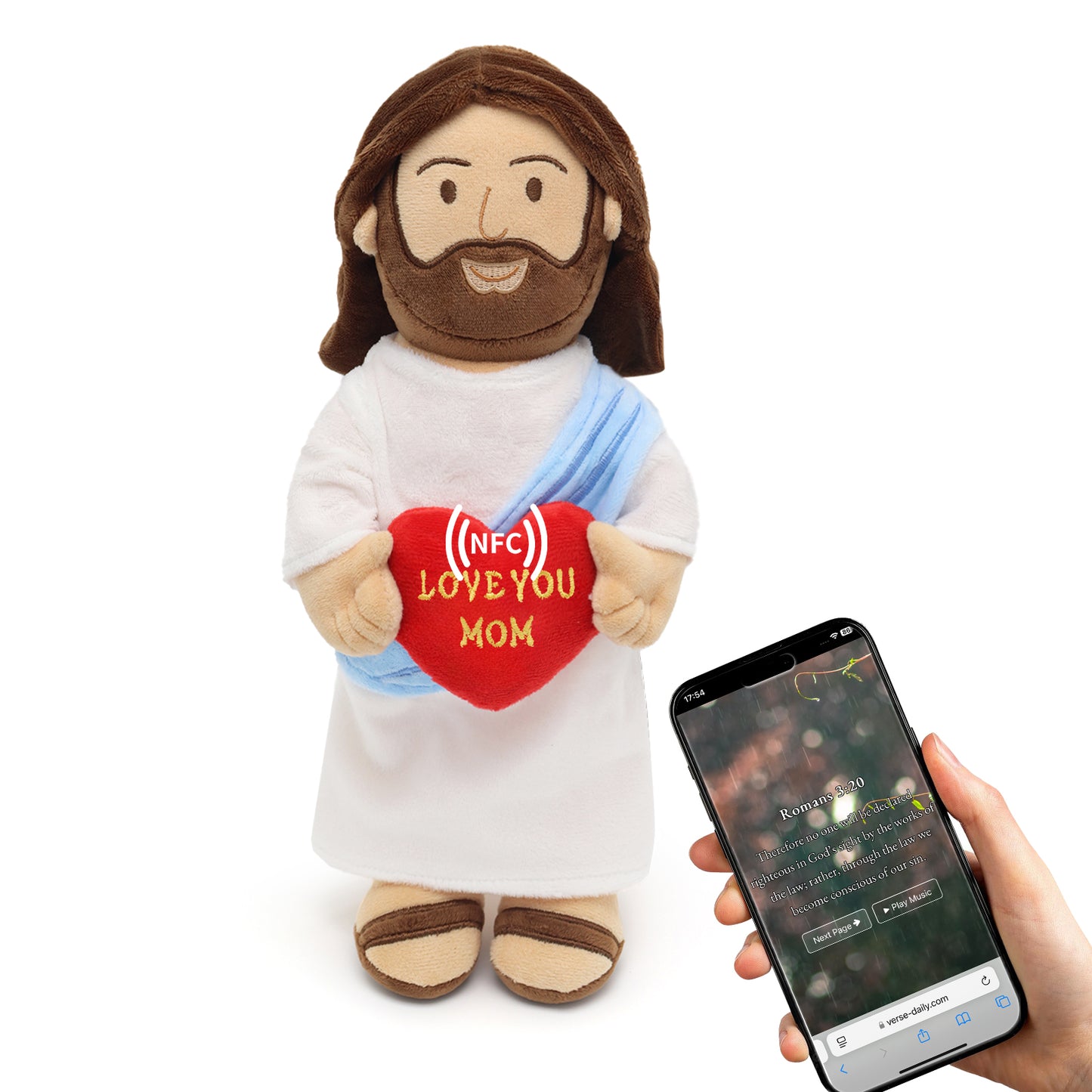 Love You Jesus Plush with NFC