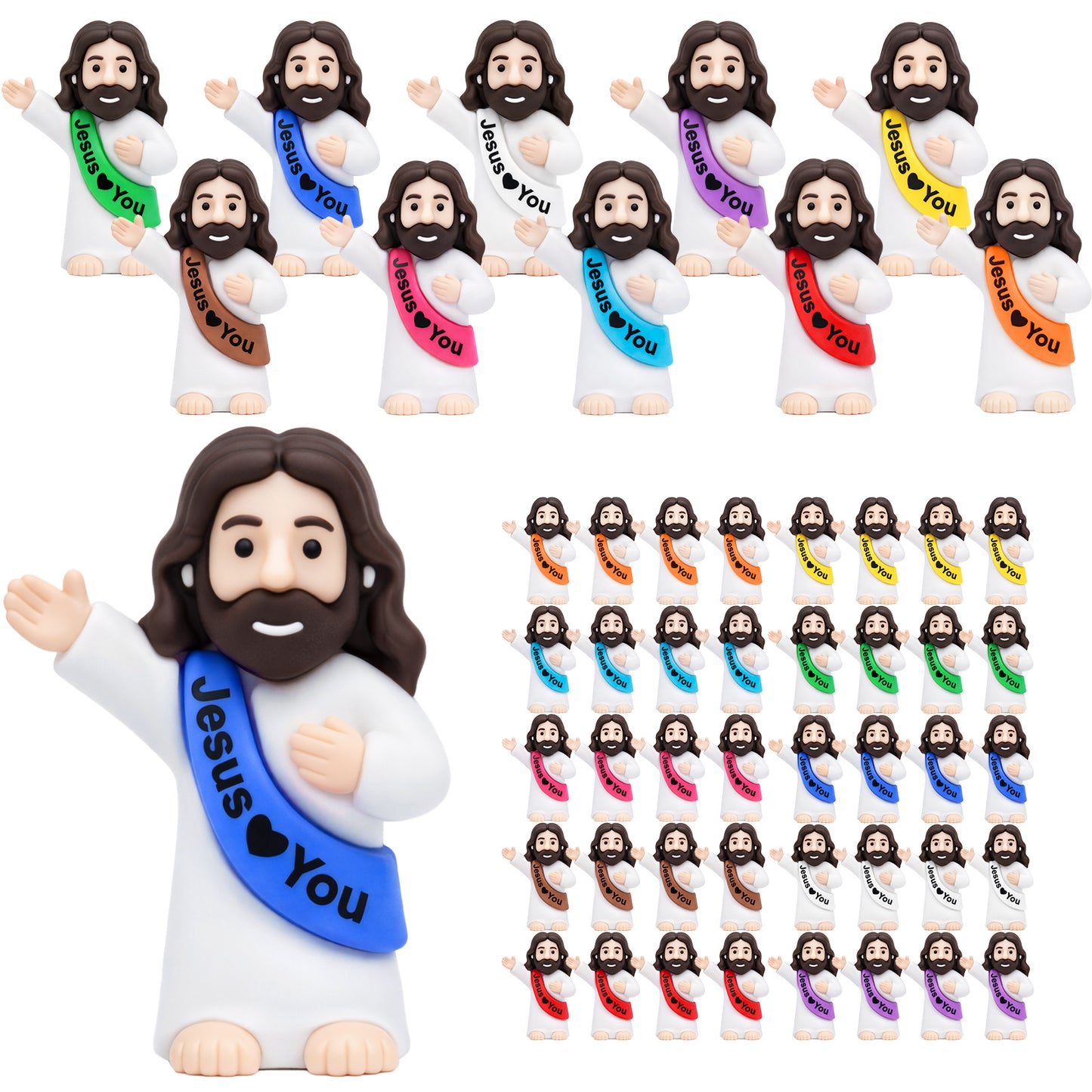 Tiny Jesus Loves You Figures