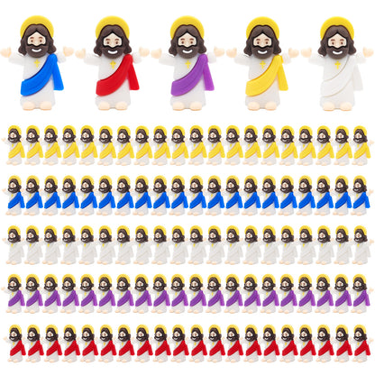 Little Jesus Figures with halo and Cross