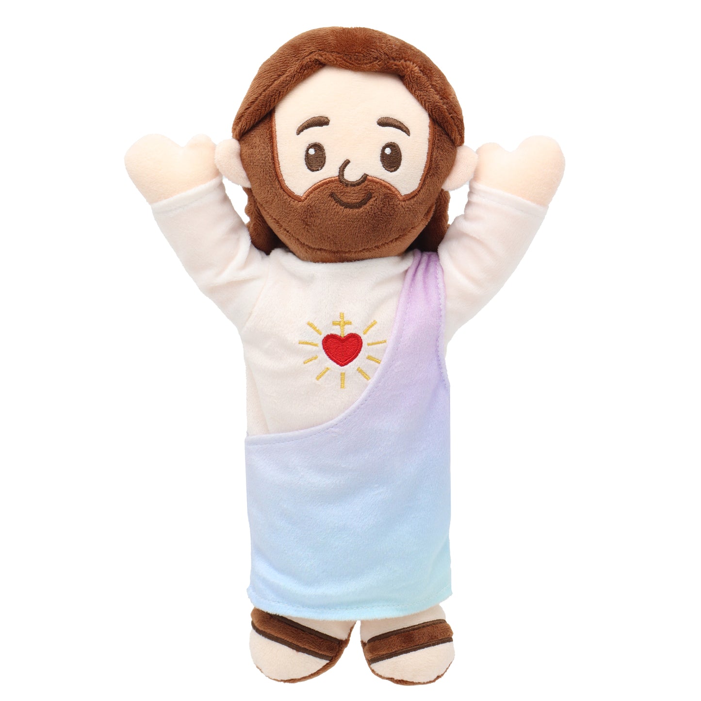 Gradient color Jesus Plush Toy with Heart