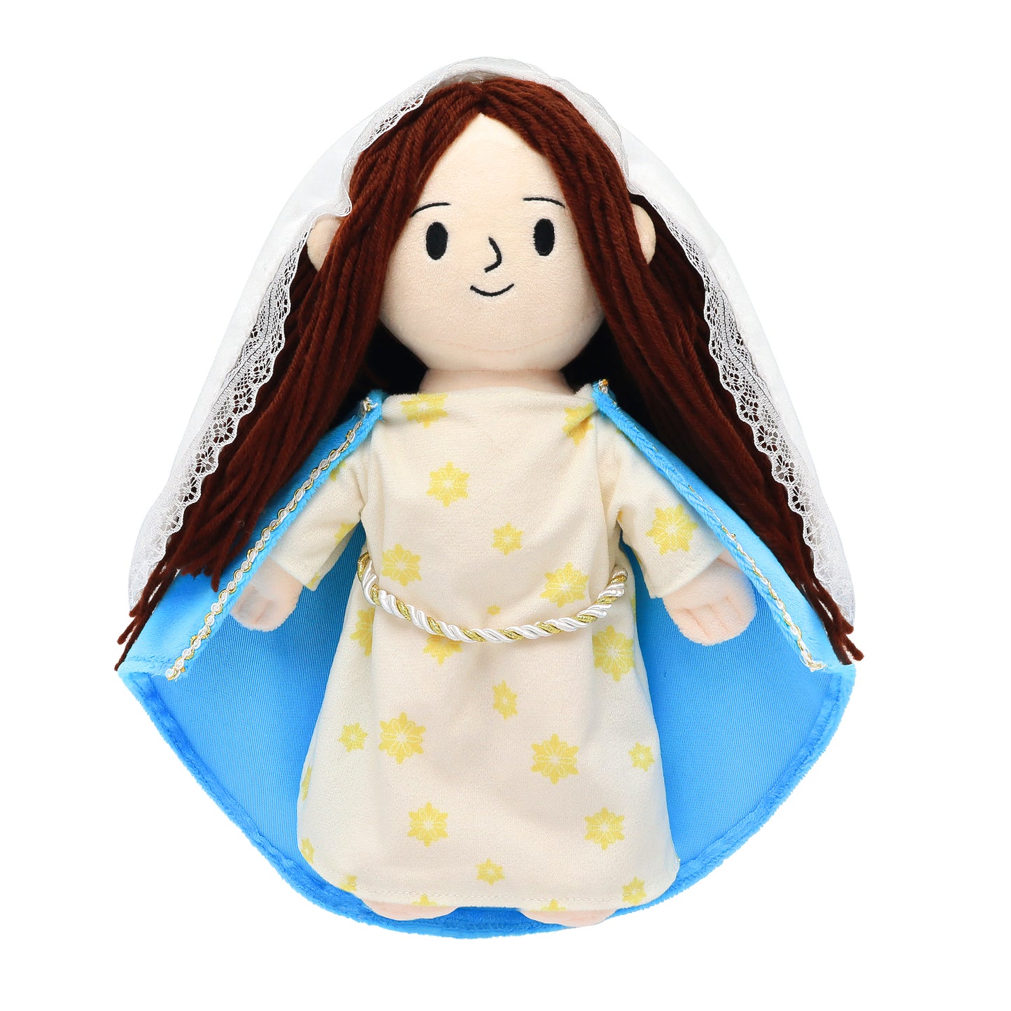 Virgin Mary Plush Doll with Braided Hair