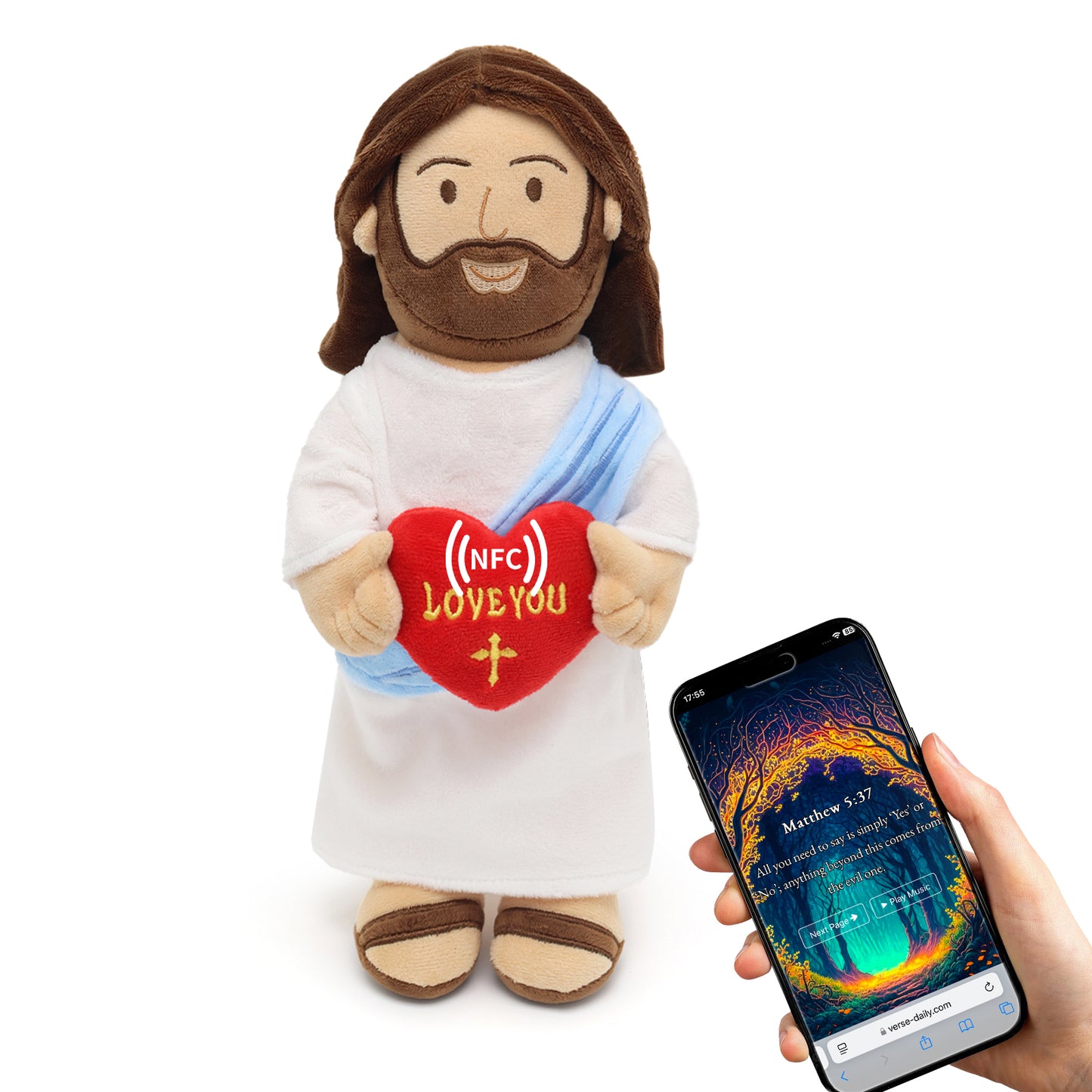 Love You Jesus Plush with NFC