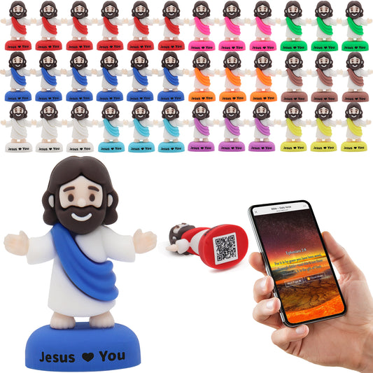 Little Mini Jesus Figures with Daily Scripture