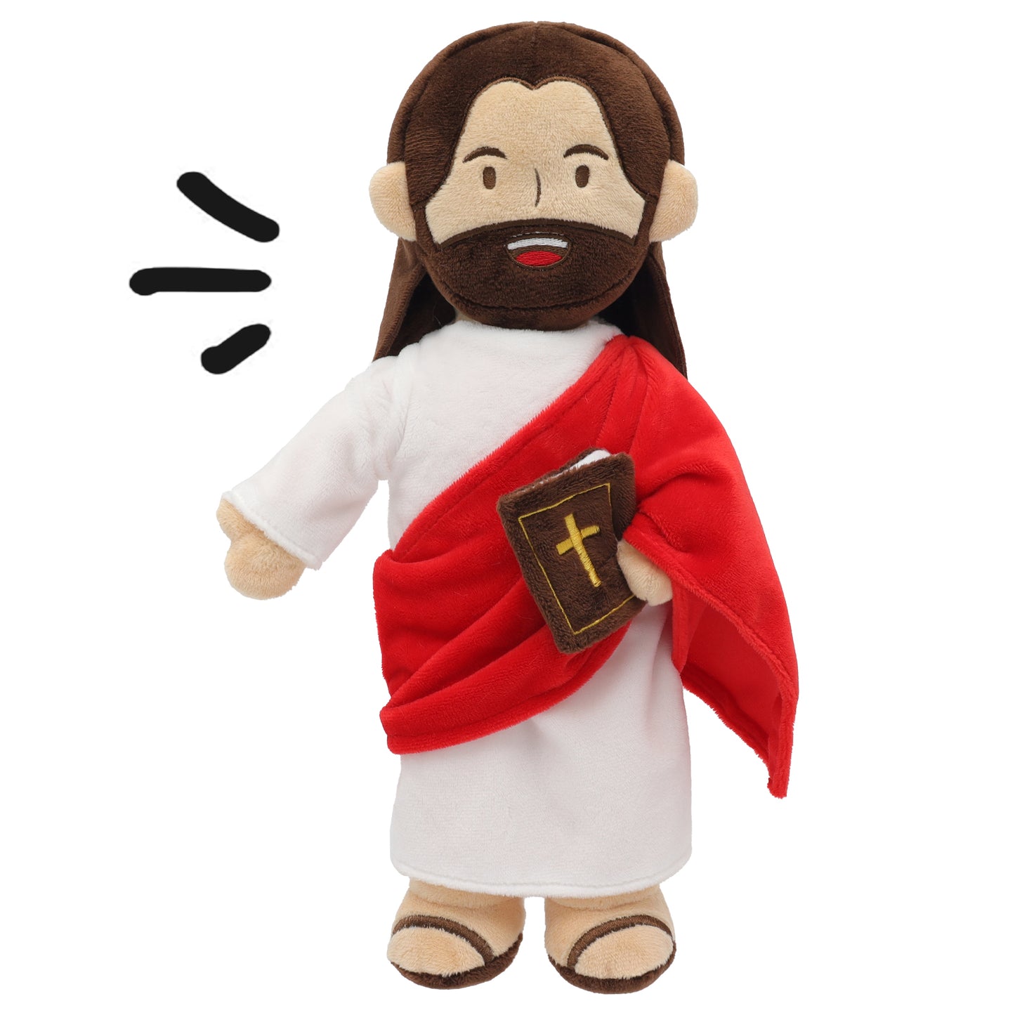 The Talking Jesus Plush Toy-Red(White/Brown)