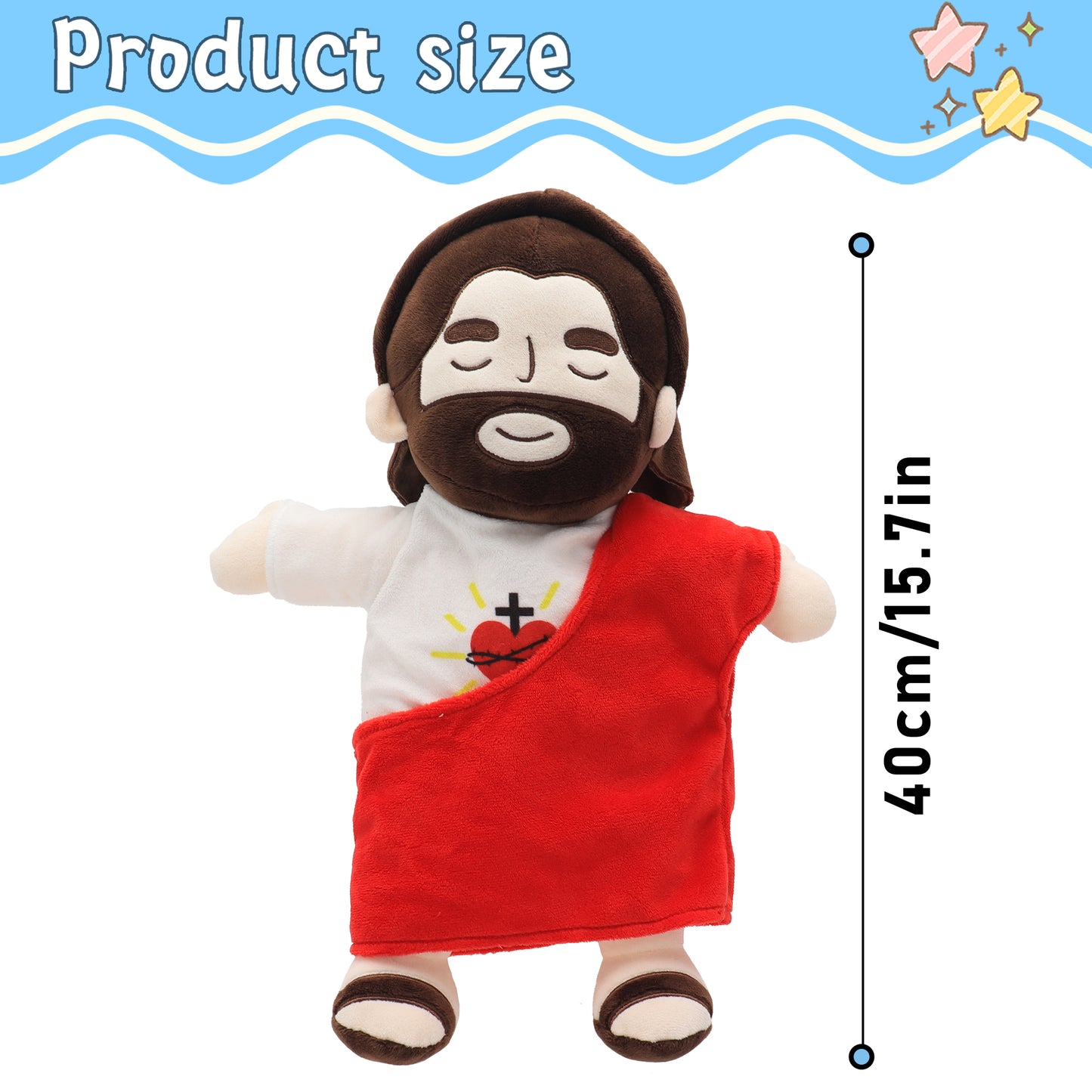 Breathing Jesus Plush Toy-Sacred Heart of Jesus