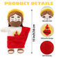 Breathing Jesus Plush Toy with Yellow Halo - Red