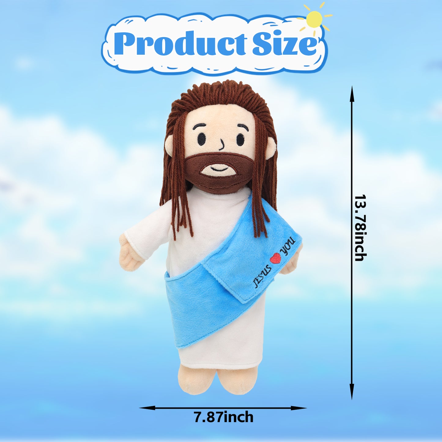 Jesus Plush Doll with Braided Hair