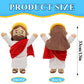 Red Jesus plush with Hands Upwards-White/Brown