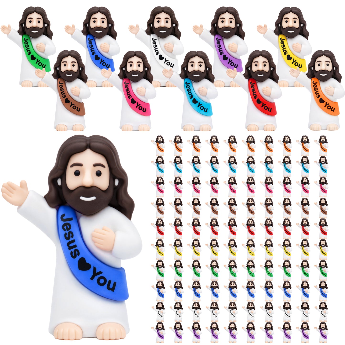 Tiny Jesus Loves You Figures