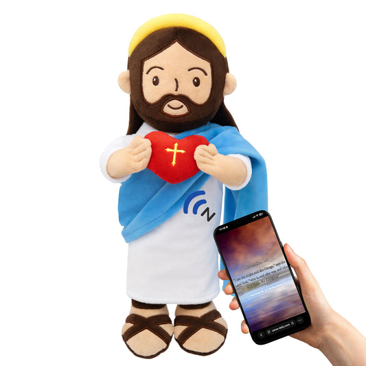Jesus Plush with NFC Daily Bible Verse