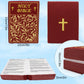 Holy Bible Pillow with Leaf Cover - Red