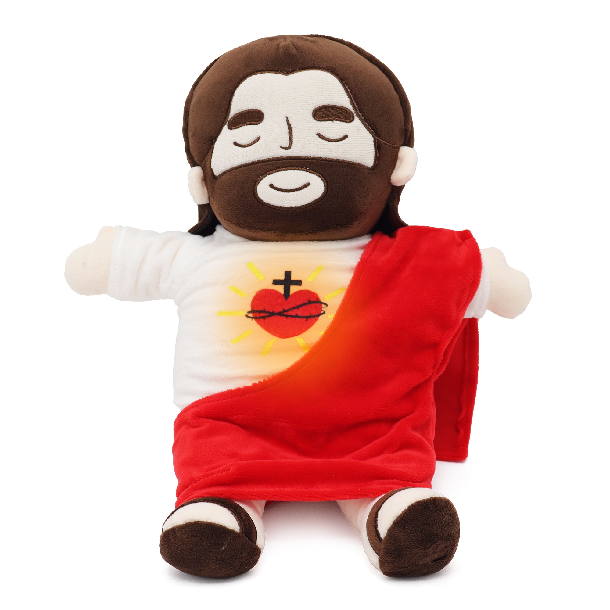 Breathing Jesus Plush Toy Sacred Heart of Jesus Yelakey