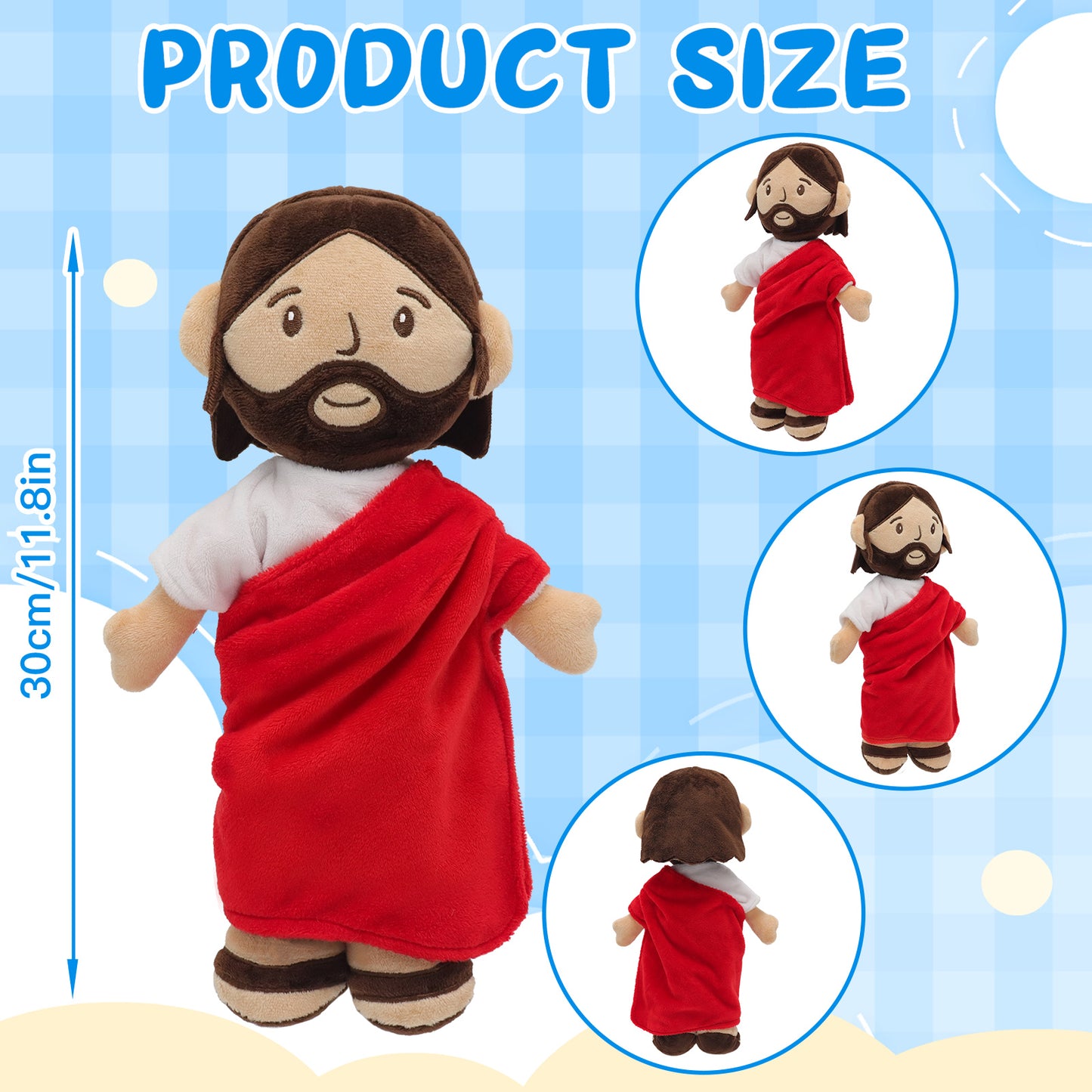 Red Jesus plush-Brown