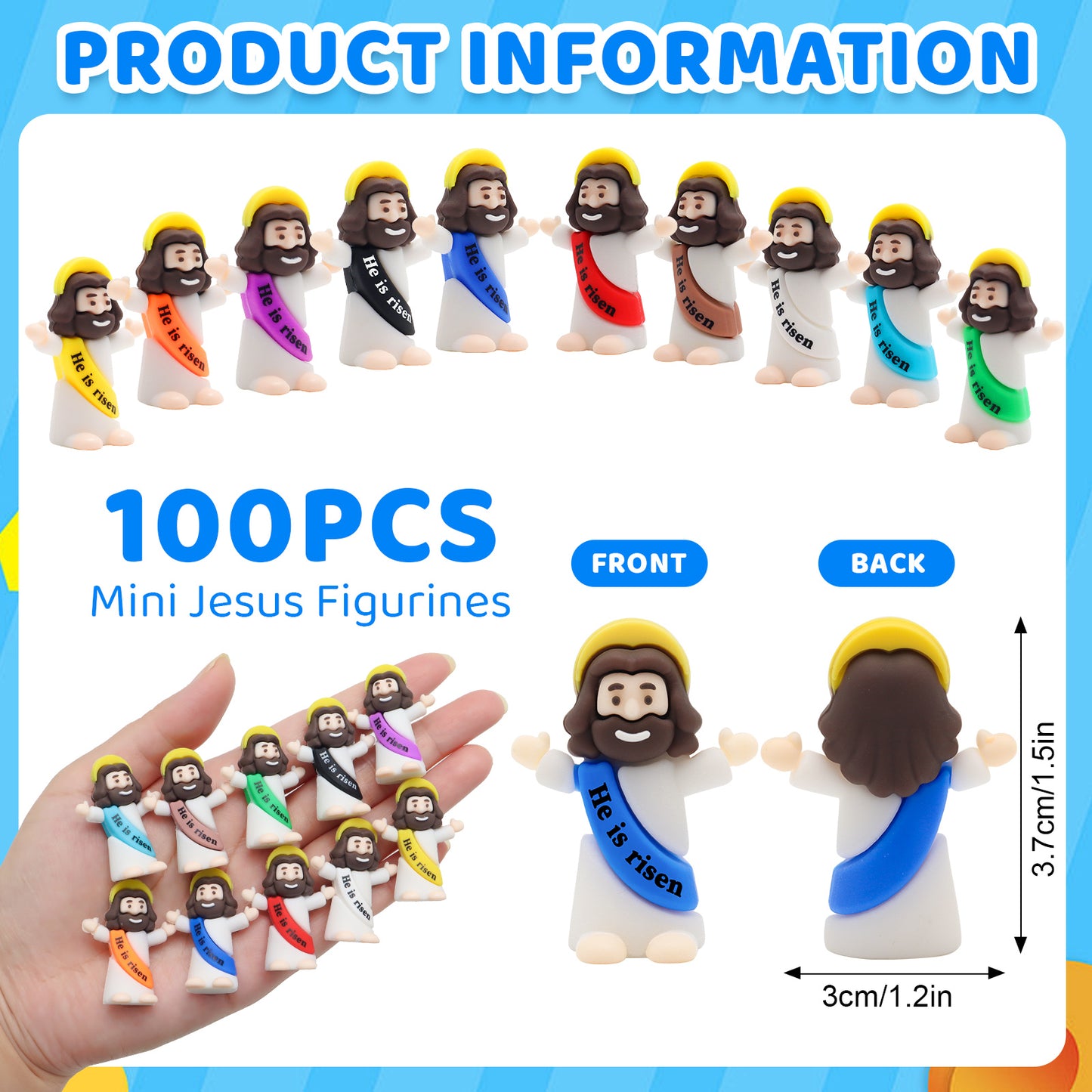 Mini Jesus Figures He is Risen