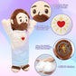 Gradient color Jesus Plush Toy with Heart