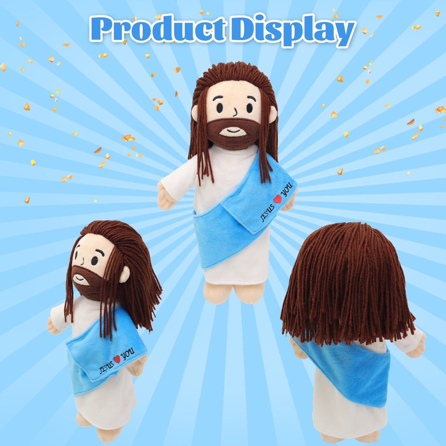 Jesus Plush Doll with Braided Hair