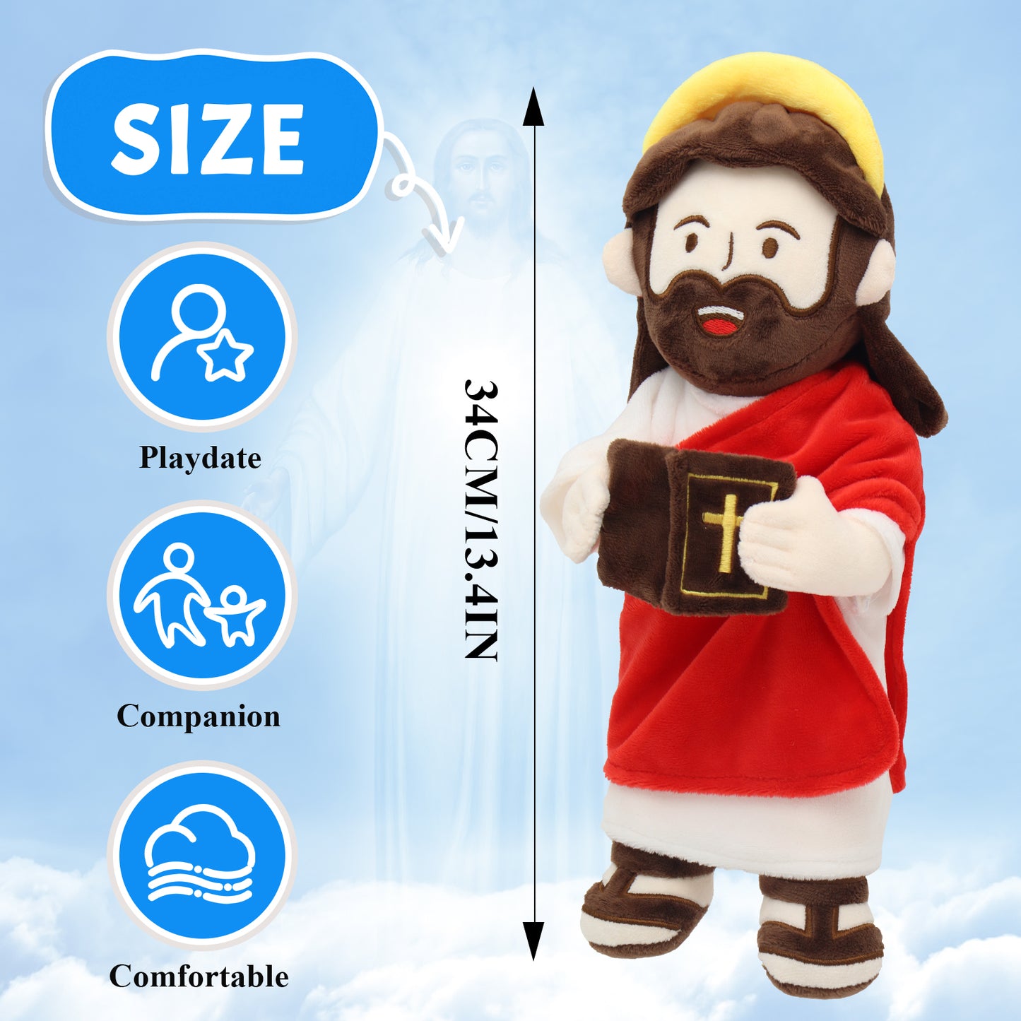 The Talking Jesus Plush Toy with Halo