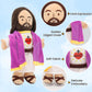 Purple Jesus Plush with Gold-Trimmed
