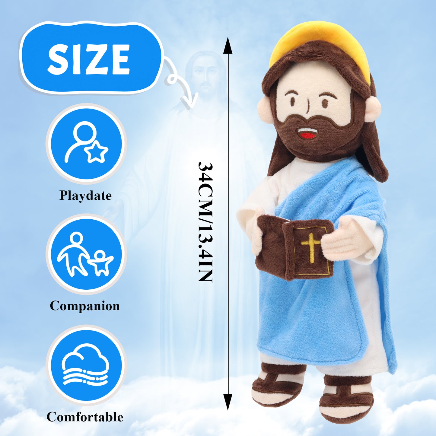 The Talking Jesus Plush Toy with Halo