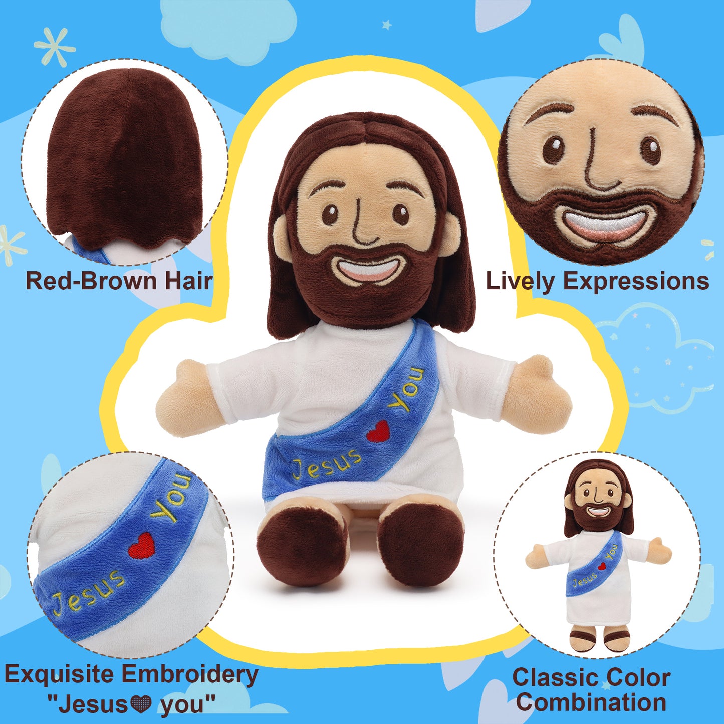 Big-Head Jesus Plush Toy
