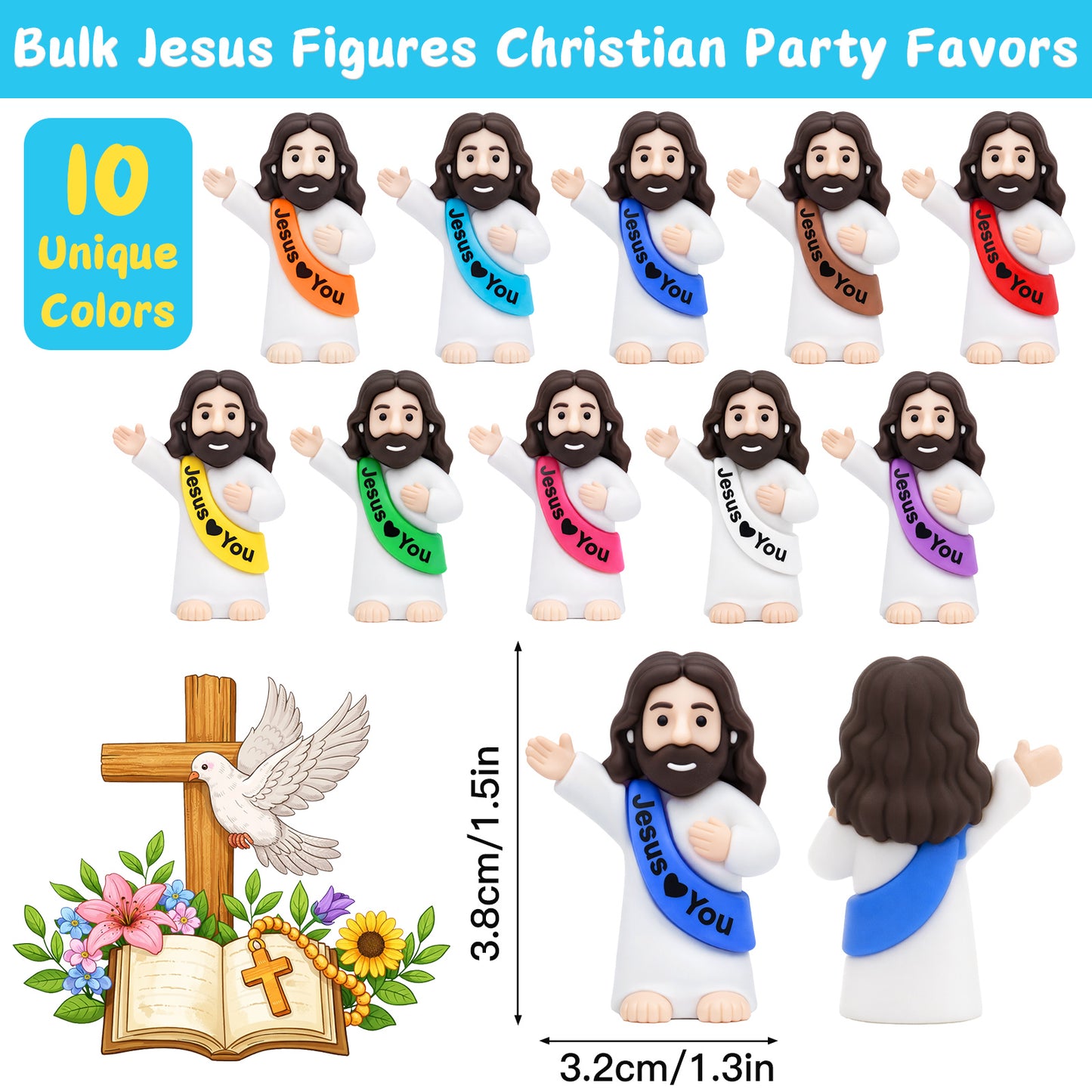 Tiny Jesus Loves You Figures