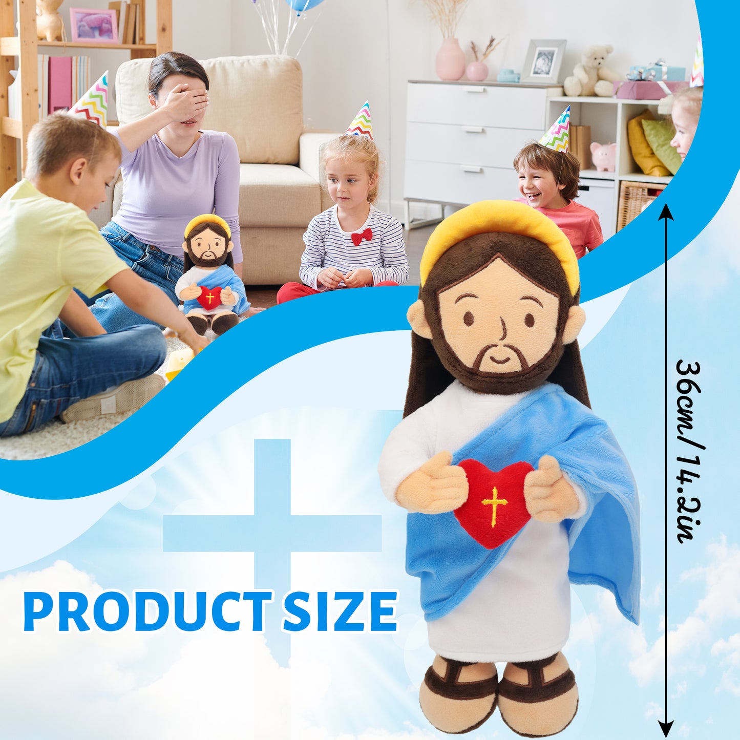 Jesus Plush with NFC Daily Bible Verse
