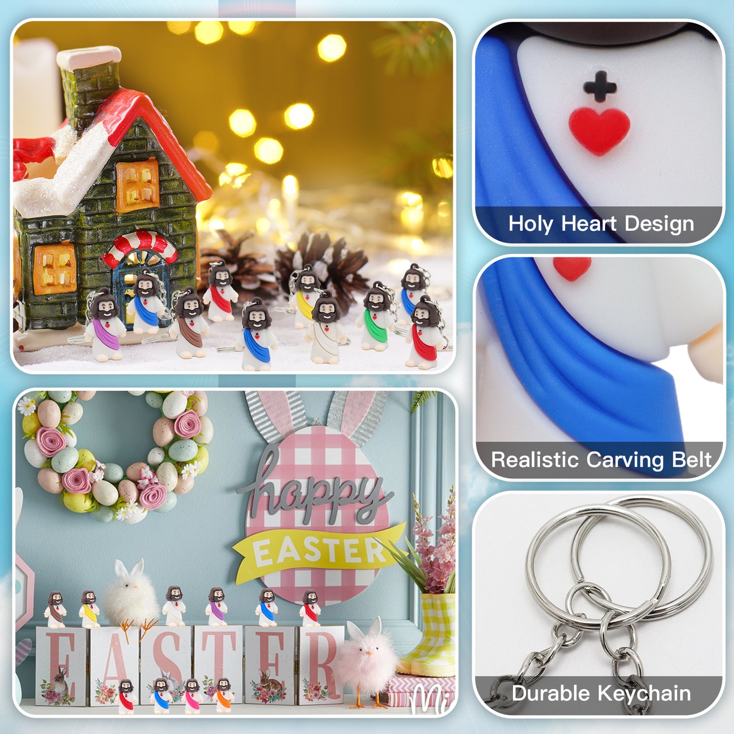 Mini Jesus Figures Keychain
