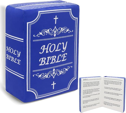 Holy Bible Book Plush Pillow-Blue