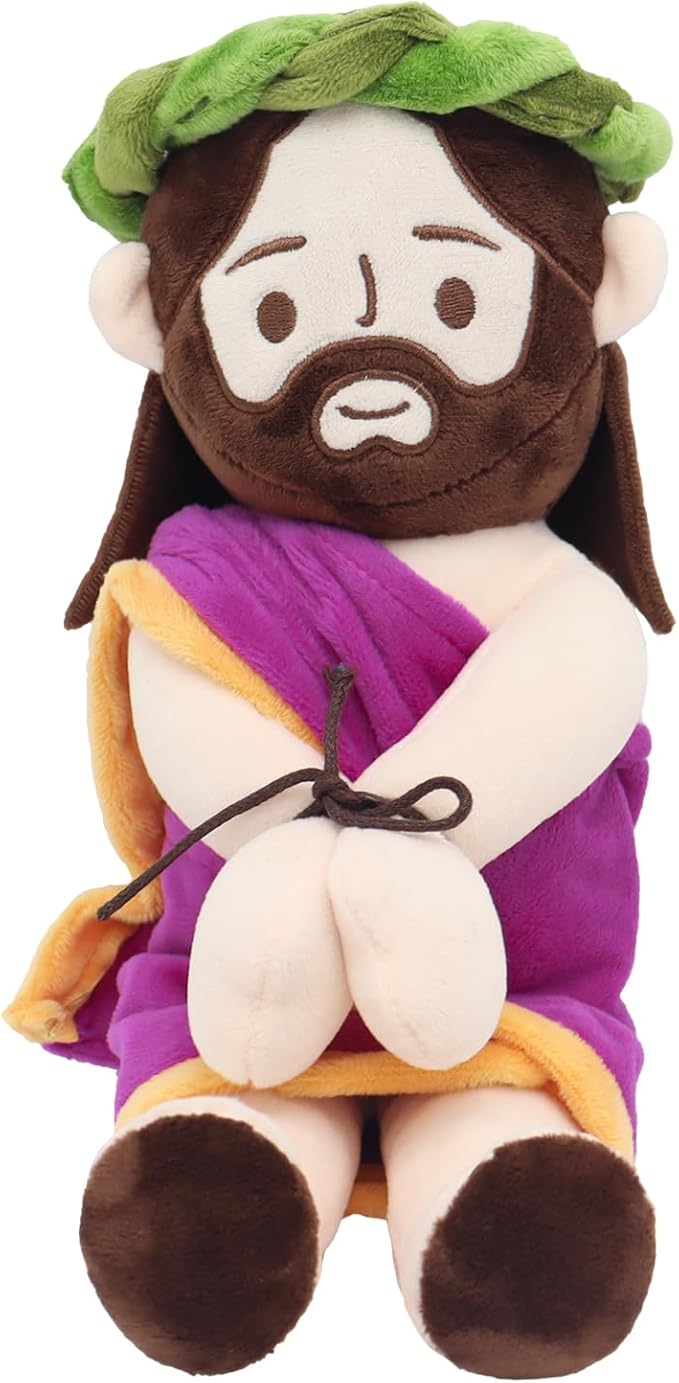 Jesus Plush Toy with Hands Tied - Purple