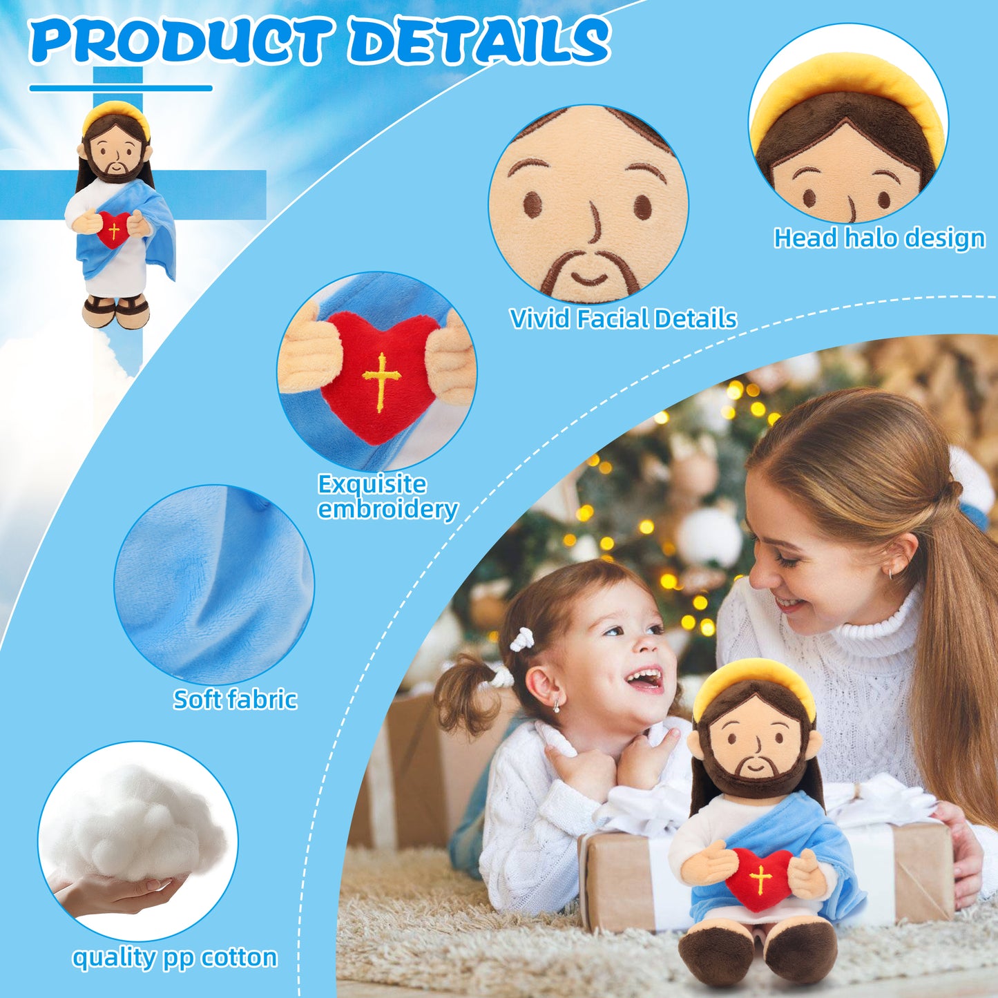 Jesus Plush with NFC Daily Bible Verse