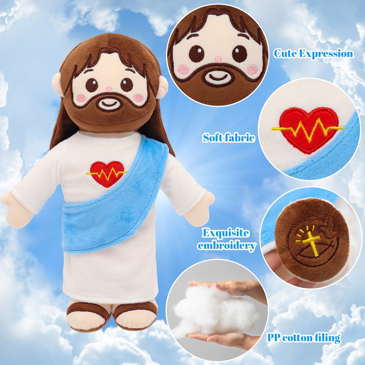 Jesus Plush Heartbeat Vibration